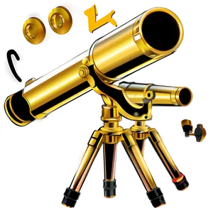 Luxury Gold-plated Telescope Png Vdk66 PNG image