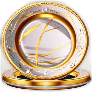 Luxury Gold-rimmed Plates Png 06202024 PNG image