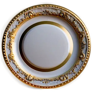 Luxury Gold-rimmed Plates Png 06202024 PNG image