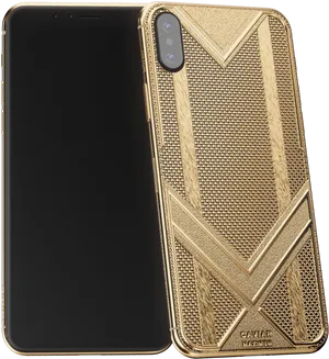 Luxury Gold Smartphone Cover PNG image