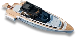 Luxury Motor Yacht Top View PNG image