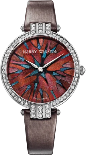Luxury Peacock Feather Watch PNG image