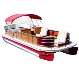 Luxury Pontoon Boat With Cabin Png 06292024 PNG image