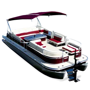 Luxury Pontoon Boat With Cabin Png 44 PNG image