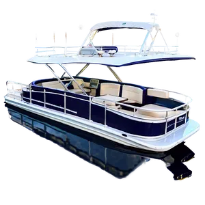 Luxury Pontoon Boat With Cabin Png Xcj64 PNG image