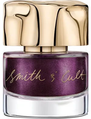 Luxury Purple Nail Polish Bottle