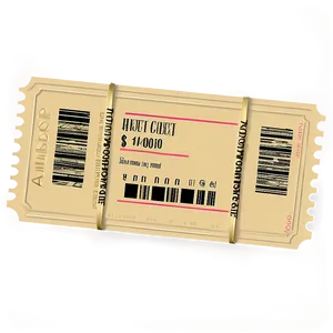 Luxury Raffle Ticket PNG 06262024
