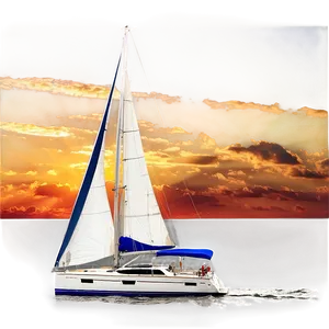 Luxury Sailboat At Sunset Png 16 PNG image