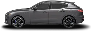 Luxury Sedan Side View Black Background PNG image