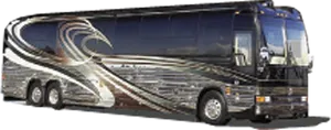 Luxury Tour Bus Side View PNG image
