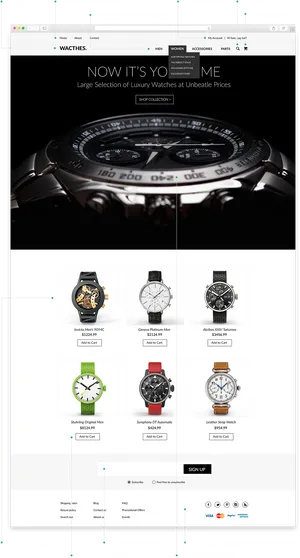Luxury Watch Online Store Homepage PNG image