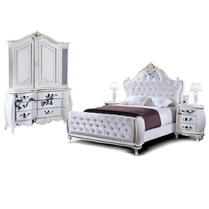 Luxury White Bedroom Furniture Png Osg PNG image