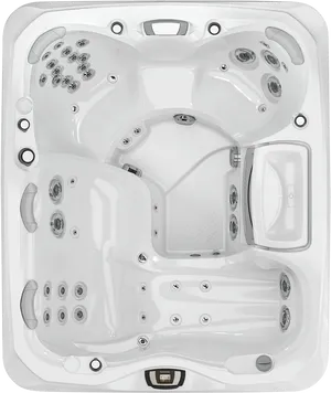 Luxury White Jacuzzi Spa Top View