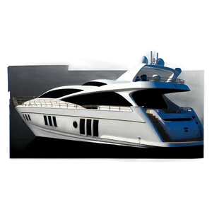 Luxury Yacht At Sea PNG 05212024