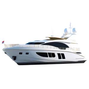 Luxury Yacht At Sea PNG 05212024