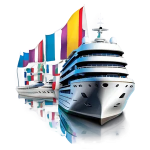 Luxury Yacht At Sea PNG 05212024