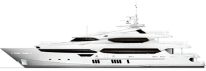 Luxury Yacht Side Profile PNG image