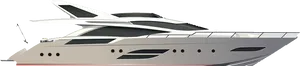 Luxury Yacht Side View PNG image