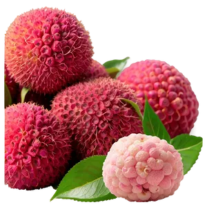 Lychee With Leaf PNG Sqf37 PNG