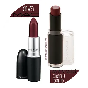 M A C_and_ Wet_n_ Wild_ Lipsticks_ Comparison PNG image