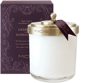 M O R Sandalwood Scented Candle PNG image