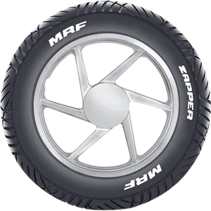 M R F Zapper Motorcycle Tyre PNG image