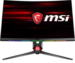 M S I Gaming Monitor Display PNG image