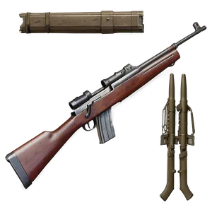 M1 Garand Essential Infantry PNG Cad