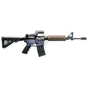 M16 Rifle With Bayonet PNG Auv