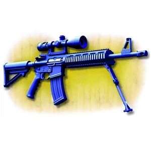M16 Rifle With Scope PNG Cce