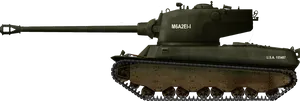M60 A2 E1 Tank Side Profile PNG image
