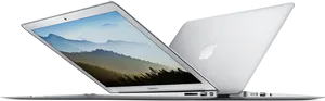 Mac Book Air Silver Openand Closed