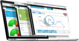 Mac Book Dual Screen Data Analysis