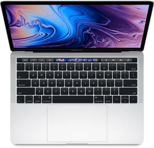 Mac Book Pro Top View Open PNG image