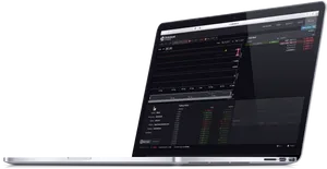 Mac Book Pro Trading Platform Display PNG