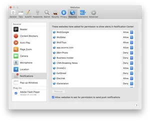 Mac Notifications Preferences Screen PNG image