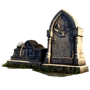 Macabre Graveyard Tomb Png 05062024 PNG image