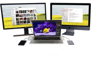 Macbookand Monitors Setup