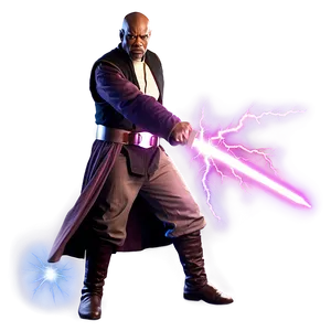 Mace Windu Force Lightning PNG Ilh