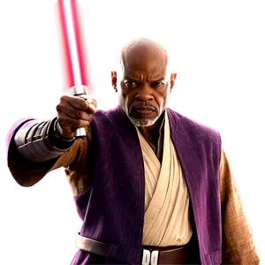 Mace Windu Leadership Pose PNG Krk