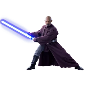 Mace Windu Lightsaber Clash PNG Iip71