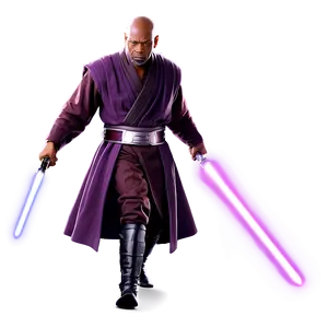Mace Windu Lightsaber Clash PNG Qgg24