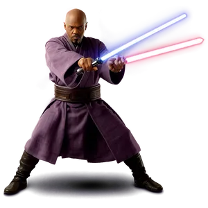 Mace Windu Saber Technique PNG 06242024