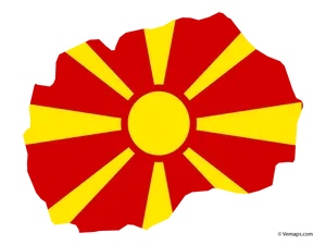 Macedonia Flag Graphic PNG image