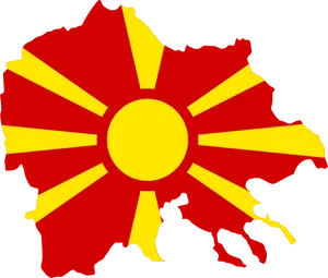 Macedonia Mapand Flag PNG image
