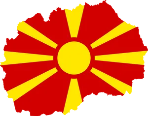 Macedonian Flag Graphic PNG image