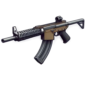 "machine Gun PNG: Full Auto Illustration" His74