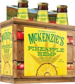 Mackenzies Pineapple Hemp Hard Cider PNG image