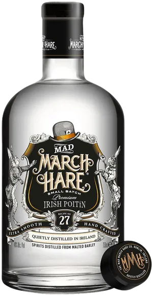 Mad March Hare Irish Poitin Bottle PNG image