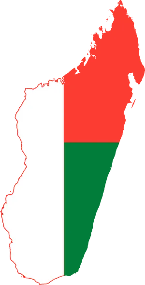 Madagascar Flag Map PNG image